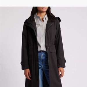 Brand new with Tag Sam Edelman Black Long Trench Coat with Flap Pockets